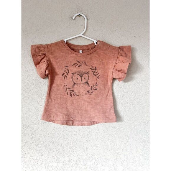 NWT! Rylee + Cru Owl Flutter Tee, Size 3-6M - Picture 3 of 5